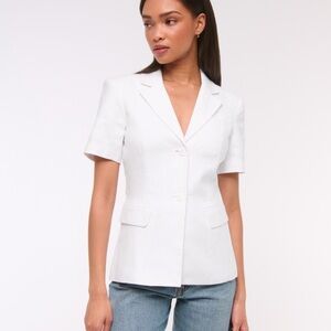 Abercrombie & Fitch Women's Crisp White Blazer